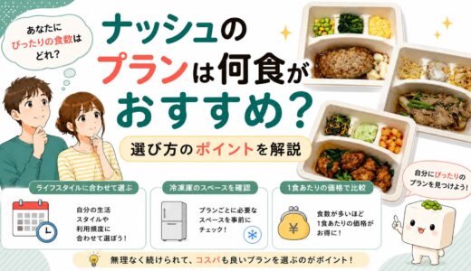 ナッシュのプランは何食がおすすめ？家族構成と冷凍庫で決める選び方